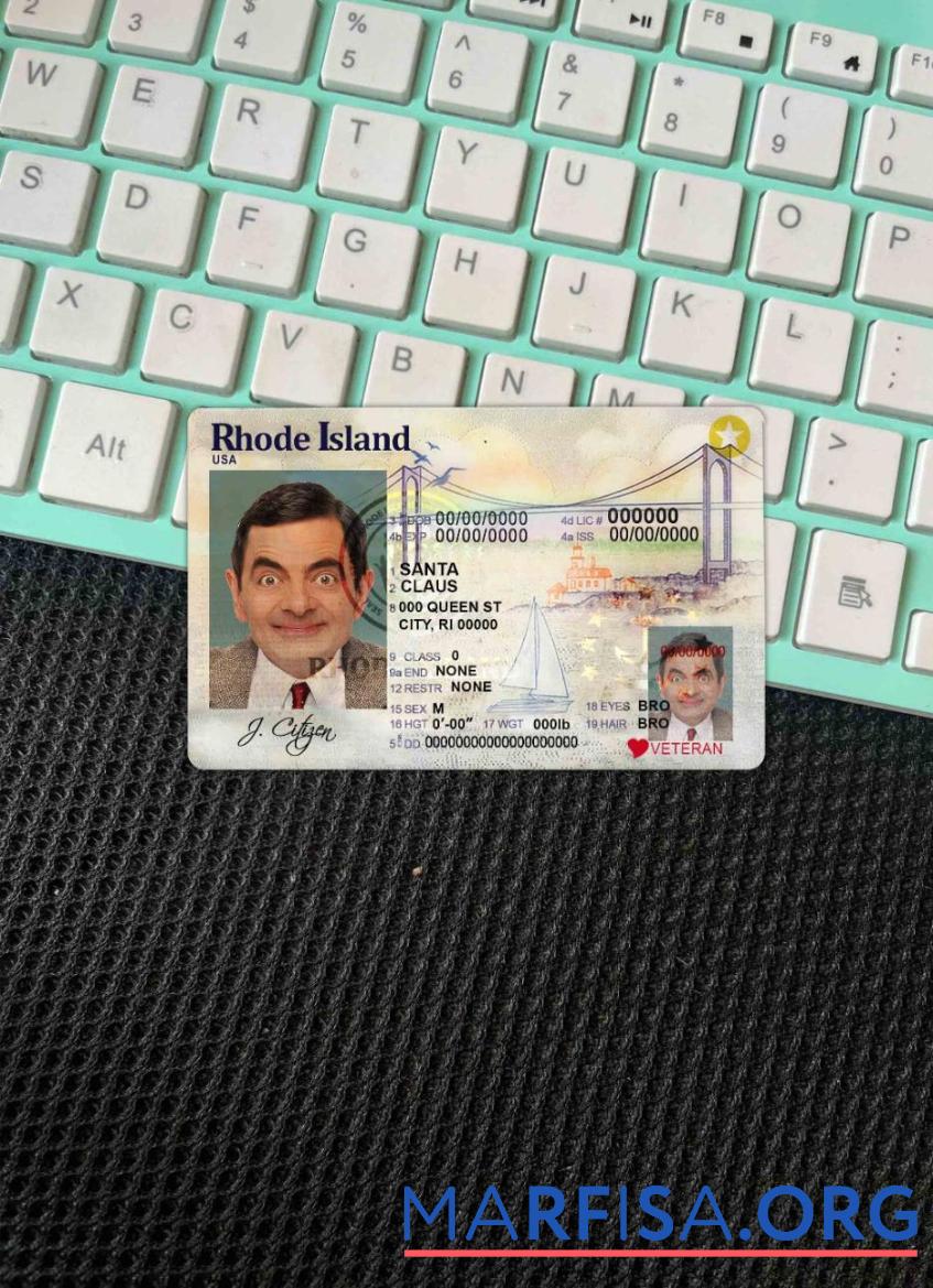 Printable USA Rhode Island DL photolook sample